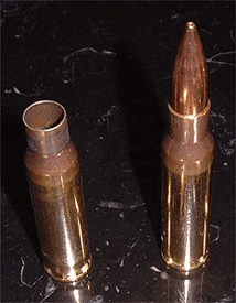 7.62mm Bullet and empty case